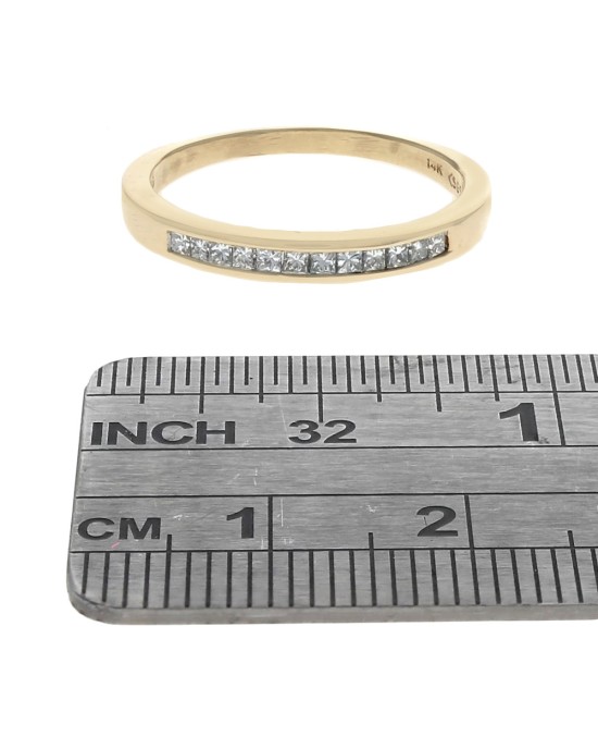 Diamond Tapered Band in Yellow Gold